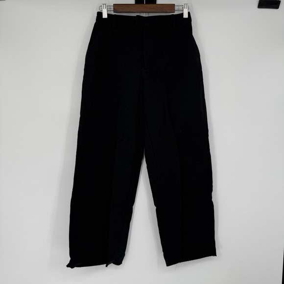 Good American Pants - Good American Womens Black Trousers Size 2/26 Dress Pants Wide Leg Raw Hem